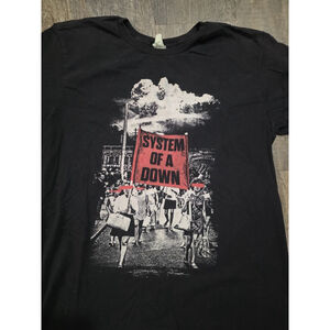 VTG System of a Down Band Shirt Black Men's Large